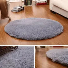Шелковые плюшевые круглые одеяла, красочные ручные Ковровые Коврики для спальни с ворсом, коврики для компьютерного кресла, коврики для йоги, коврики для гостиной