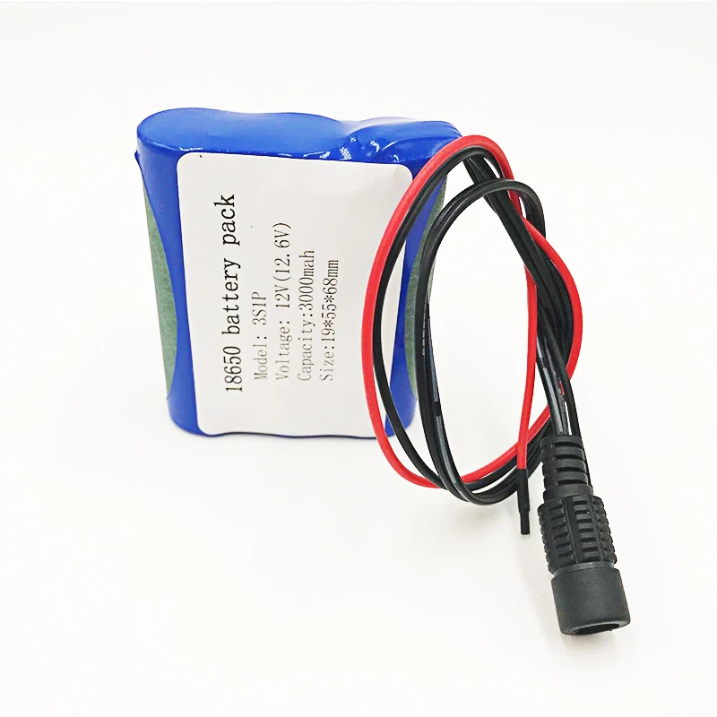 12v батарея с 1a зарядным устройством 3Ah/3000mah литиевая батарея защитная пластина перезаряжаемая 12,6 V 18650 упаковка для CCTV/камера/светильник/светодиодный