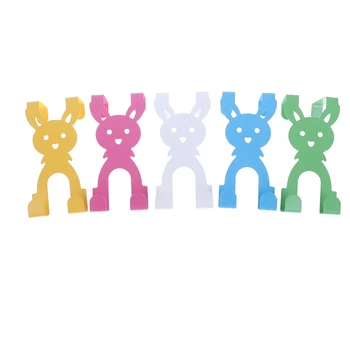 

Colorful Cartoon Rabbit-shaped Door Back-hook Creative Wrought Iron Seamless Back Door Clothes Rack Nail-free Clothes Hook