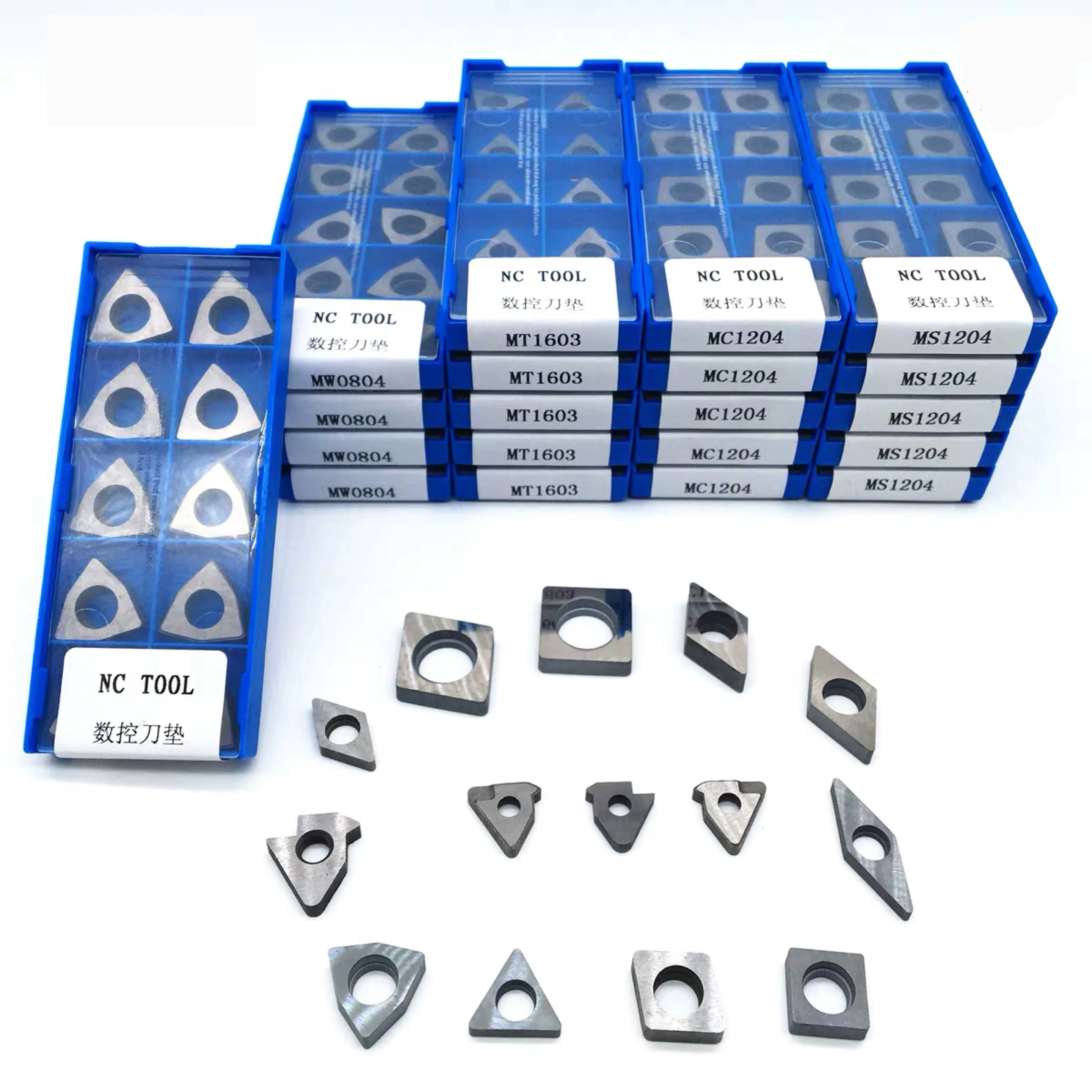 

10PCS MT1603 MT1604 MV1603 MS1204 MC1204 MD1504 MT2204 Carbide CNC Shim Seat Knife Pad infrequent thickness for Turning Insert