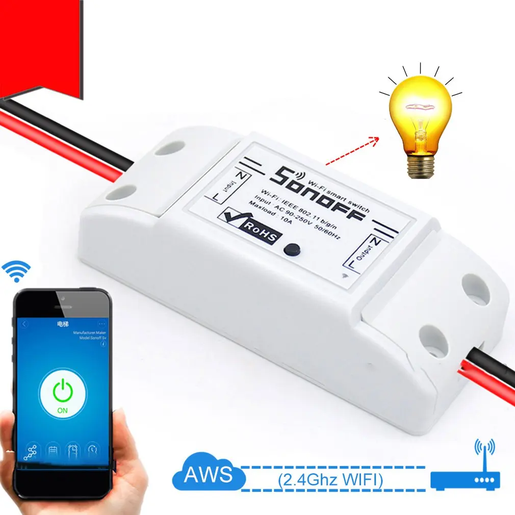 WiFi Интеллектуальный переключатель дистанционного управления модификация DIY Голосовое управление беспроводной переключатель умная розетка WiFi