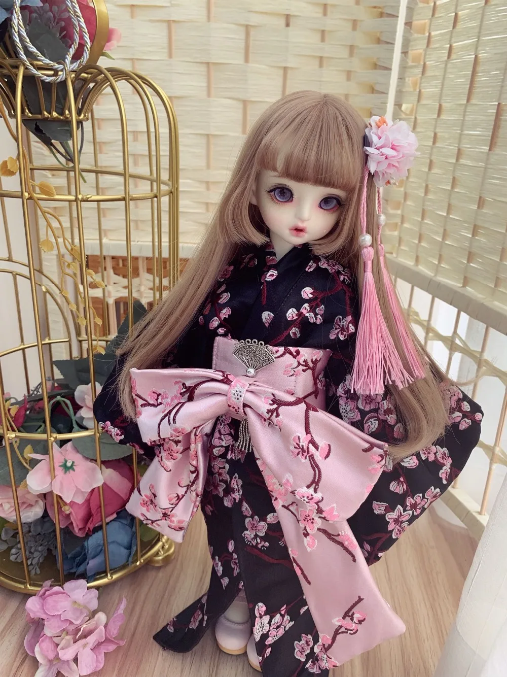 1/3 1/4 BJD SD кукольная одежда кимоно халат для 1/4 bjd кукла аксессуары женская одежда