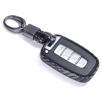 

Carbon Fiber Silicone Car Smart Key Fob Shell for Kia Sportage Forte K2 K5 for Hyundai IX35 Sonata Remote Key Case Cover