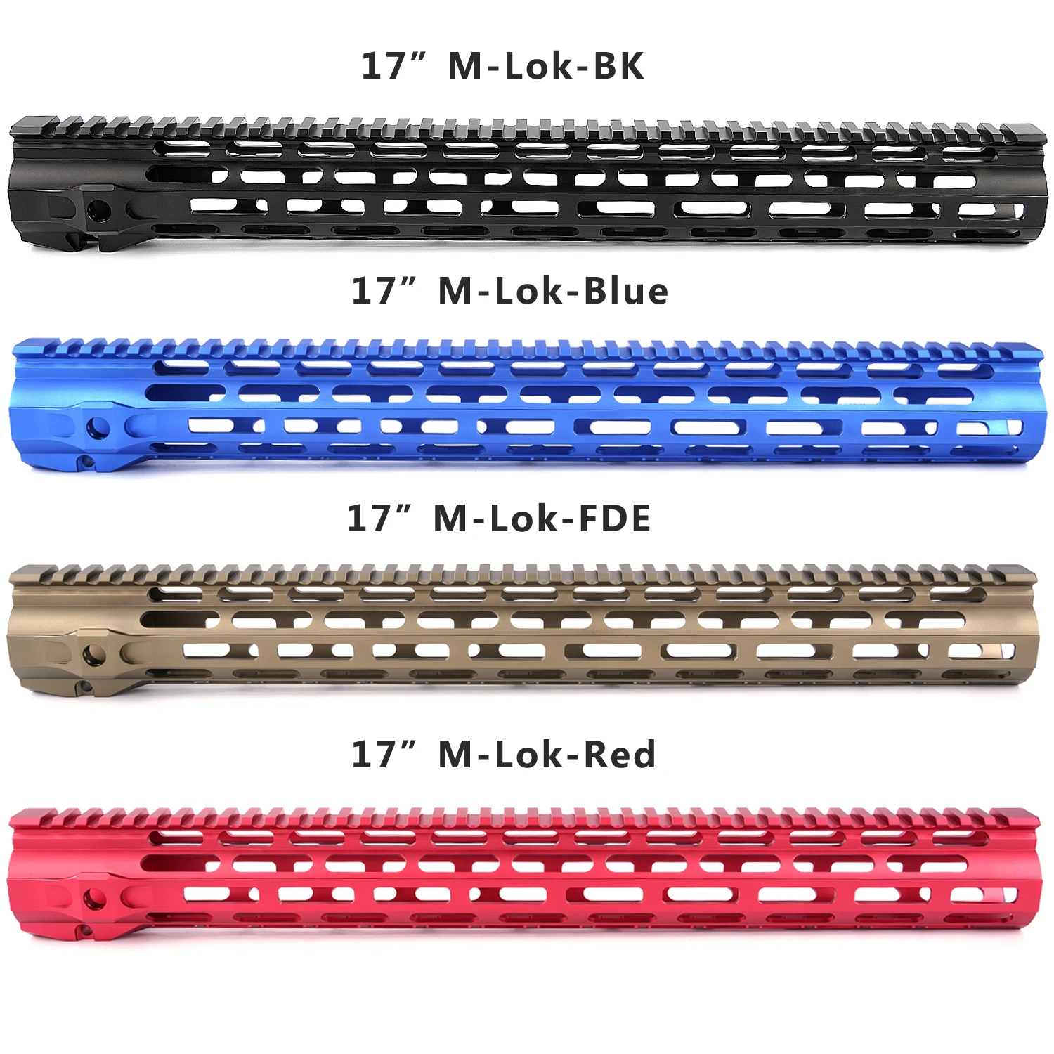 

17" m-lok handguard Slip fit locking mount design mlok handguard m4 m16 AR15 handguards