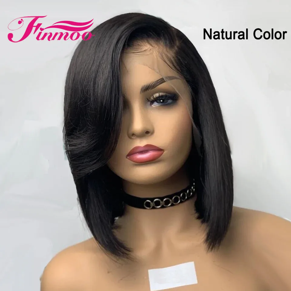 Natural Color 13x6 цветов ed боб парик медовый блонд кружевные передние человеческие волосы парик для черных женщин бразильские волосы remy Боб кружевной парик натуральный цвет 150 - Color: Natural Color