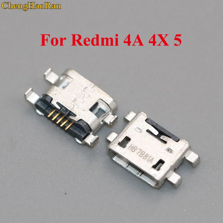 For Redmi 4A 4X 5 ChengHaoRan 50 шт потребительских упаковок для микро USB для Xiaomi Redmi Note 1 2 3 4 4A 4X5 6 6A 5A 5pro 5 PLUS S2 2A разъем jack Разъем зарядный порт - Цвет: For Redmi 4A 4X 5