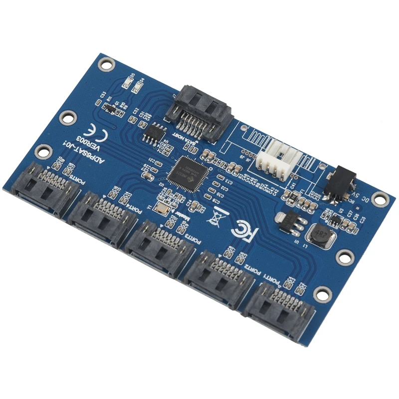 Адаптер SATA 1 на 5 портов Конвертер SATA порт мультипликатор Riser Card Hub