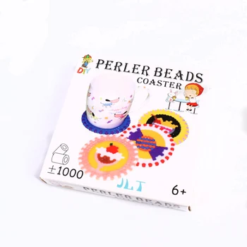 

Best selling trendy style fuse beads art with many colors Put together a beautiful coaster