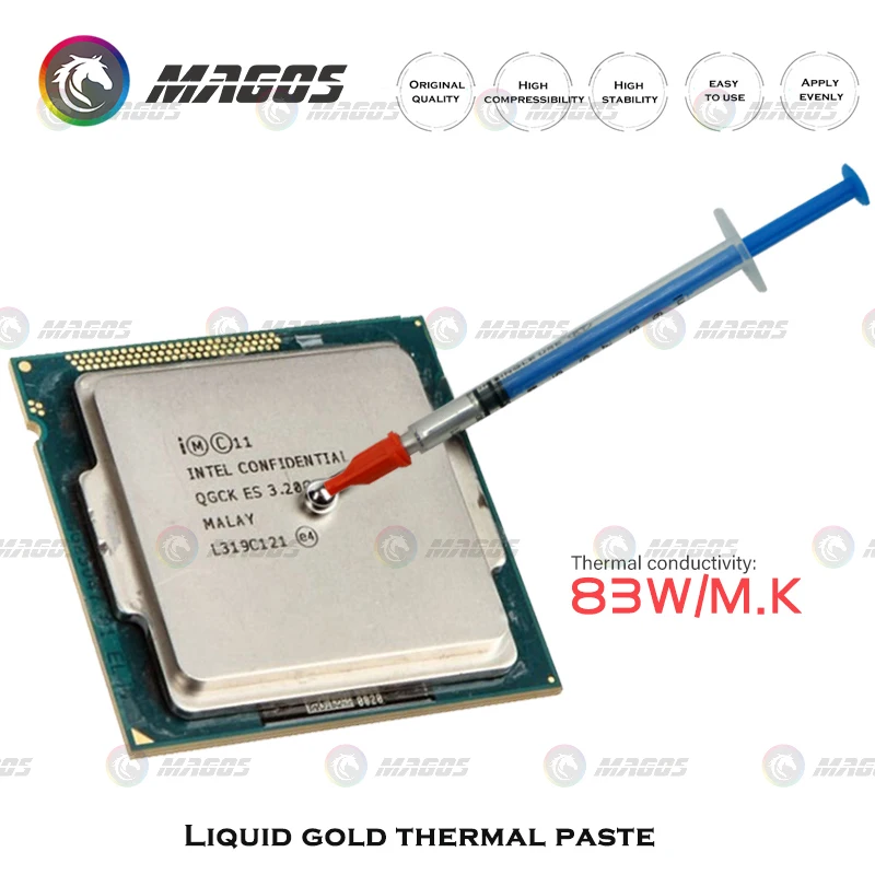 1g Liquid Metal Silicone Heat Sink Paste, 83w/mk Grease For Amd Intel