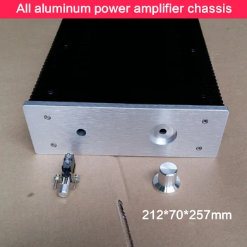 

DIY All Aluminum Power Amplifier Chassis 2107 Power Supply Case Audio Shell Amplifier Box with Radiator Enclosure 212*70*257MM