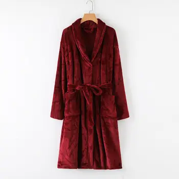 

Fashion pajamas for women 2020 new autumn and winter flannel nightgown bathrobe ladies bathrobe women nightwear home service