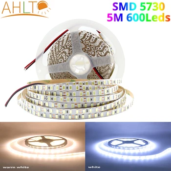 

1 Roll 5M 5730 600Leds Warm White Led Strip DC 12V IP20 Not Waterproof Neon Christmas Light Ambilight Tv Bedroom Home Lighting