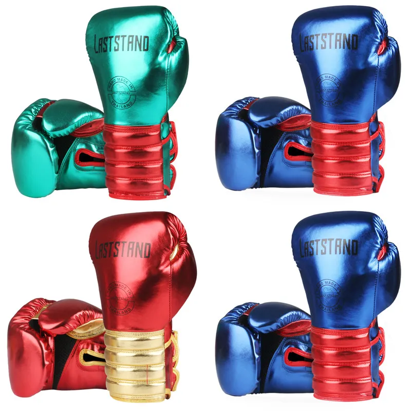 LASTSTAND Boxing Gloves Durable Metal Color Kids Adult Women Men's Boxing Gloves Punching Bag Training Muay Thai MMA Gloves 6-12