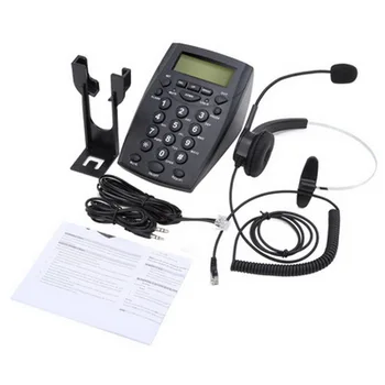 

10pcs HT500 Telephone Desk Hands-free Call Center Noise Cancellation Monaural with Backlight headphone