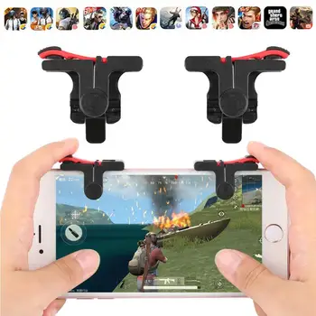 

Universial 1pair PUBG Joystick Game Controller Triggers Gamepad Joypad Gamepad Fire Aim Shooting Mobile Phone Triger Gamepads