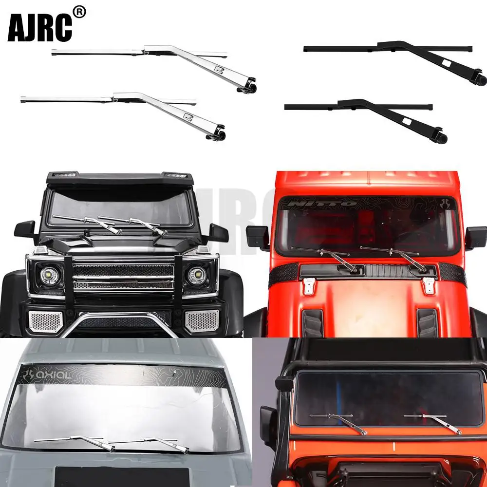 Exquisitamente simulado de Metal muebles de limpiaparabrisas para 1/10 de 1/8 coche trepador de control remoto Traxxas TRX-4 TRX-6 Jimny CAPO Axial SCX10 KM4 de Wrangler