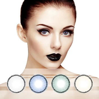 

2 Pcs/pair Mrs.H Tears Colored Tinted Glasses Crystal Clear Lenses Color Contact Lenses Comfortable Material No Dry Eyes