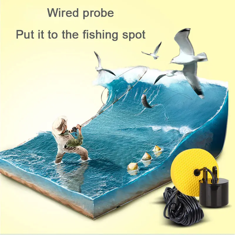 100M Wired Color Screen Portable Sonar Fish Finder Fishing Bait Echo Sounder Fish Finder Alarm Sensor Lake Fishing