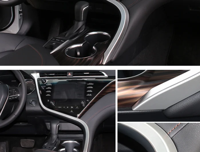 Для Toyota Camry автомобильный Стайлинг ABS Автомобильный Центральный контроль декоративные полосы наклейки Авто Рамка аксессуары
