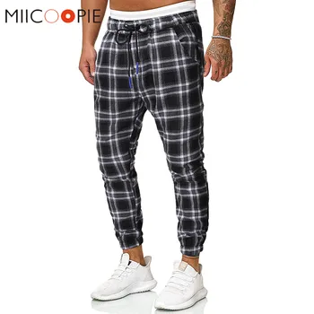 

New Fashion Striped Plaid Pants Men Casual Workout Fitness Streetwear Mens Joggers Trousers Autumn Sweatpants Pantalones Hombre