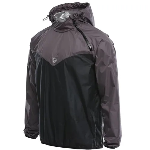 Men Hot Sweat Jacket Running Sauna Jacket Jogging Sports Sportswear Training Fitness Exercise Gym Jacket Clothes Long Sleeve - Цвет: Gray tops