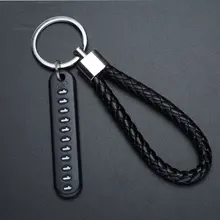 Porte-clés Anti-perte de plaque d'immatriculation de voiture, pendentif de caméra de vue arrière de voiture, corde tressée