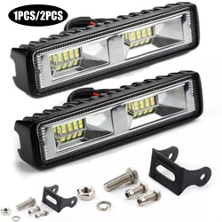 1 2 pces faróis do caminhão 48w conduziu a luz do trabalho farol lâmpada de condução à prova dwaterproof água farol do carro nevoeiro 6000k spotlight ip67