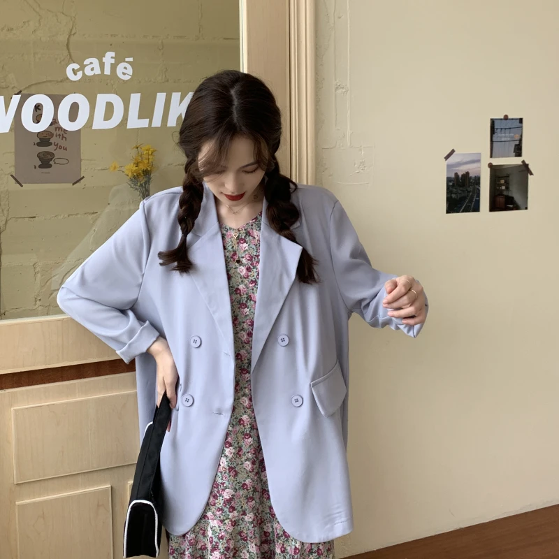

2 Summer New Casual thin Blazer Jacket Women Long Sleeve Work Suit Coat Office Lady Solid Slim Blazers ka920