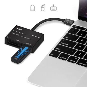 

USB 3.0 Type C USB to SD XQD Card Reader Adapter Cable Camera Card Reader PR Sale