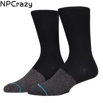 

Black Gray Hit Colord Skateboard Socks Men Towel Bottom Comfort Cotton Meias Fit Performance hip hop Sox