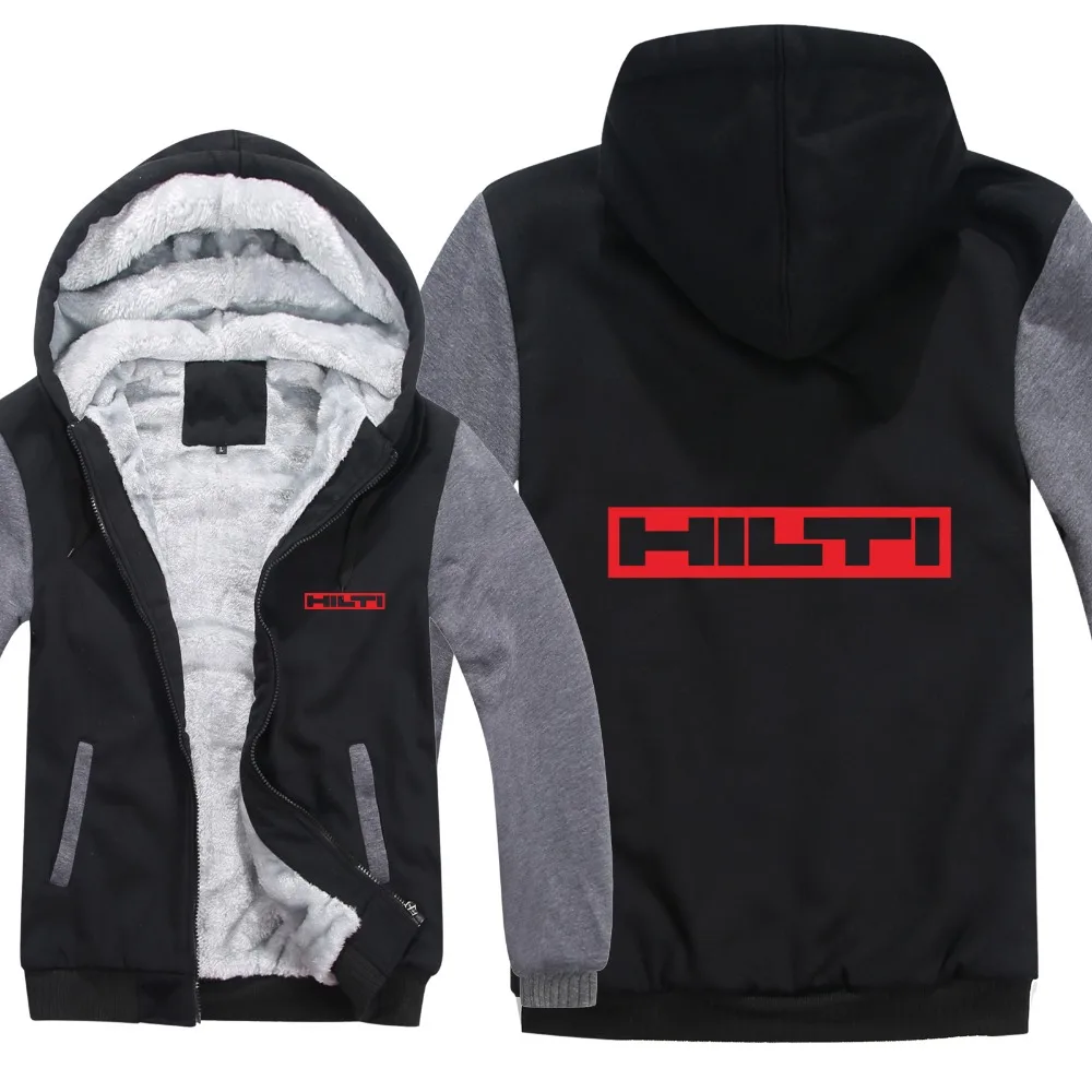 Зимняя куртка Hilti машинная толстовка с капюшоном Модный пуловер Мужское пальто шерстяная подкладка флис Hilti инструменты толстовки пальто