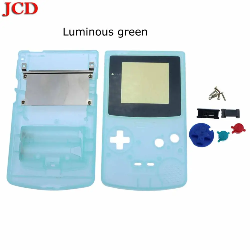 No22 Luminous green JCD корпус чехол для GBC Ограниченная серия оболочки замена на запчасти для Gameboy корпус чехол для GBC игровой консоли полный корпус - Цвет: No22 Luminous green