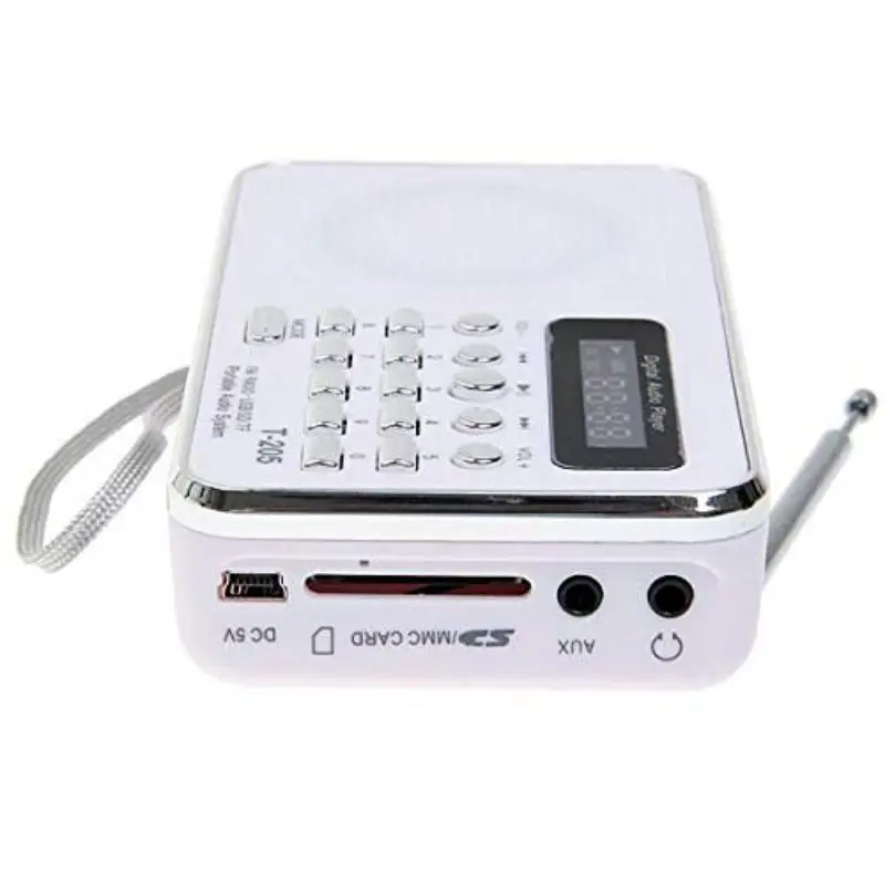 T-205 Portable FM Radio Digital LED MP3 Player Speaker Support TF/SD Card