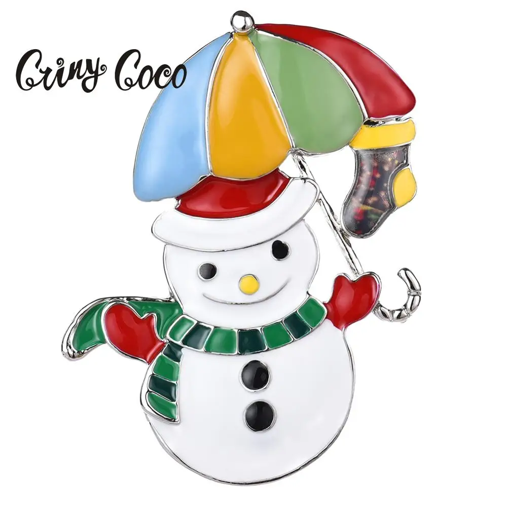Cring Coco 2019 Горячая продажа креативные Рождественские Броши с дизайном Снеговик
