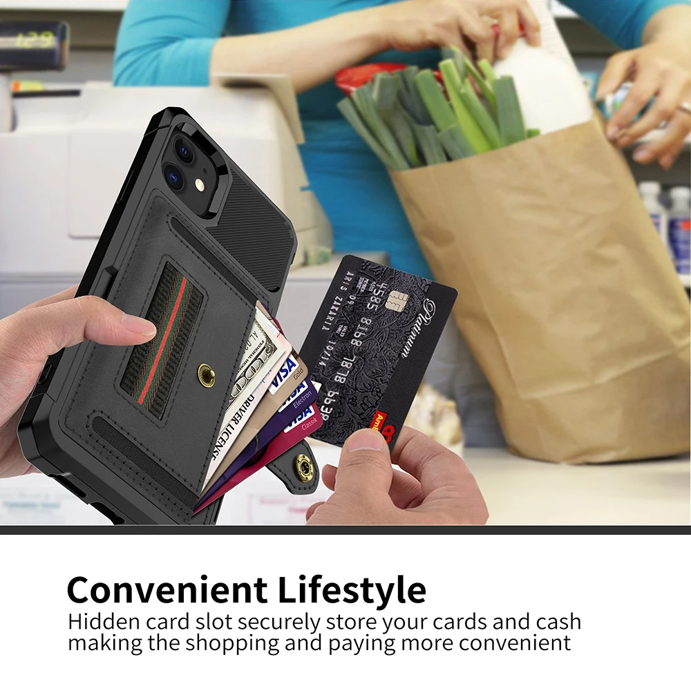 YXAYN Wallet Leather Soft TPU Protection Cover Shell For iPhone 11 Pro Max XR XS Max X 7 8 Plus Card magnetic holder Phone Case