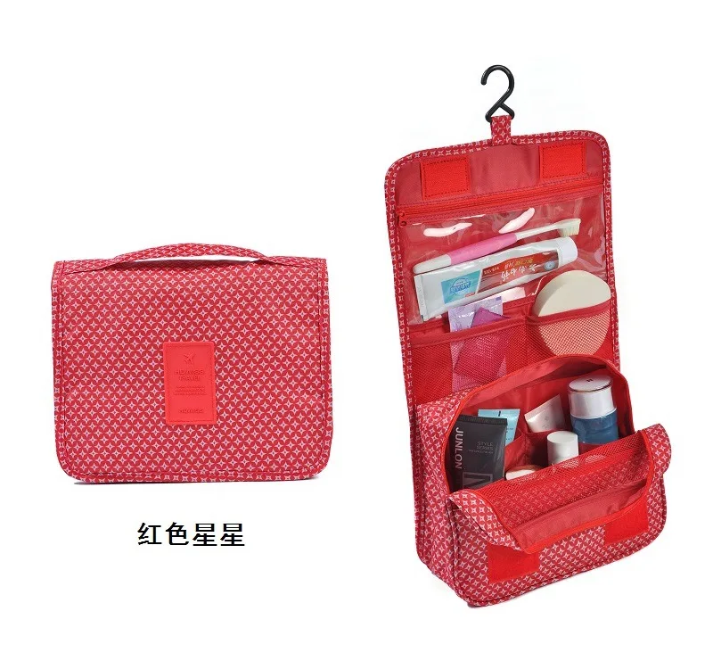 Красный 20 PCS PER PACK women cosmetic hanging bag water resistant travel wash bag travel cosmetic storage fold hang toiletry makeup bag - Цвет: Красный