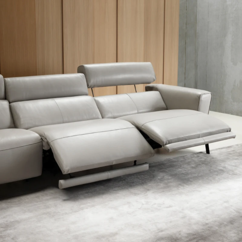 Living Room Sofa set L seater real genuine leather sofas electric recliner salon couch puff asiento muebles de sala canape cama