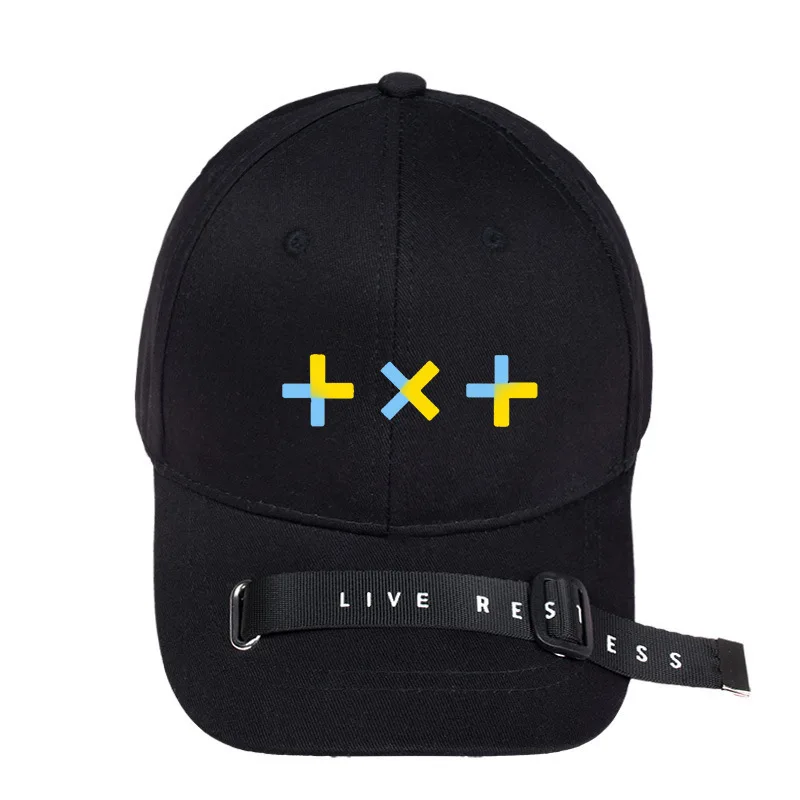 

KPOP TXT Same Paragraph Flat Baseball Cap Male and Female Students Summer Sun Hat Dropshipping
