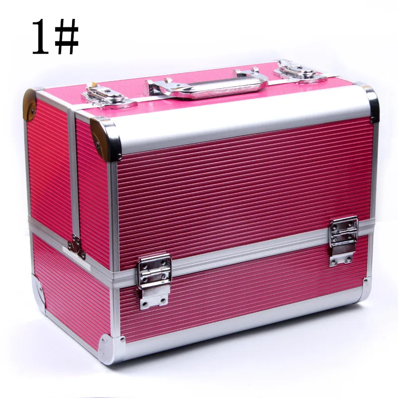 MISS ROSE 5 color large size aluminum box makeup box set makeup artist special makeup box eye shadow tray makeup cosmetics 030N - Цвет: N1