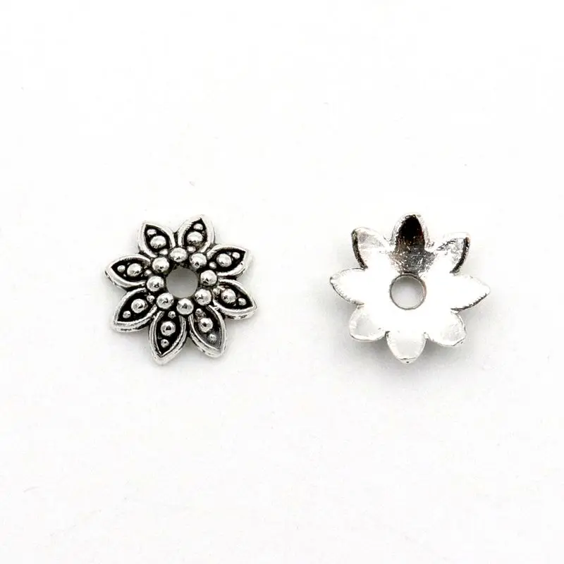 100Pcs 8 Blumenblatt-blumen Lose Sparer Ende Bead Caps für Schmuck Finden Diy Armband Zubehör Komponente Großhandel Versorgung – Detail 7