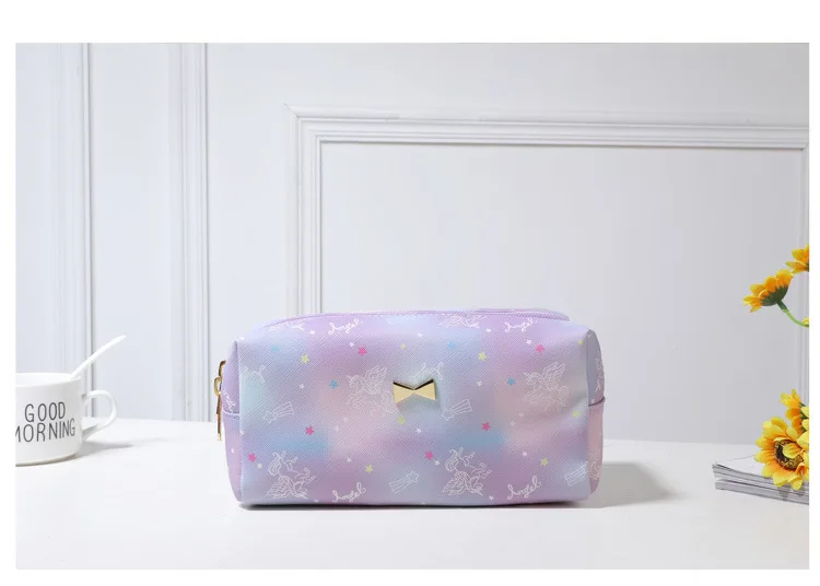 Speed-a New Style Cartoon Printed Travel Double Layer Cosmetic Bag Storgage Bag Wash Bag Supplies Cosmetics Case
