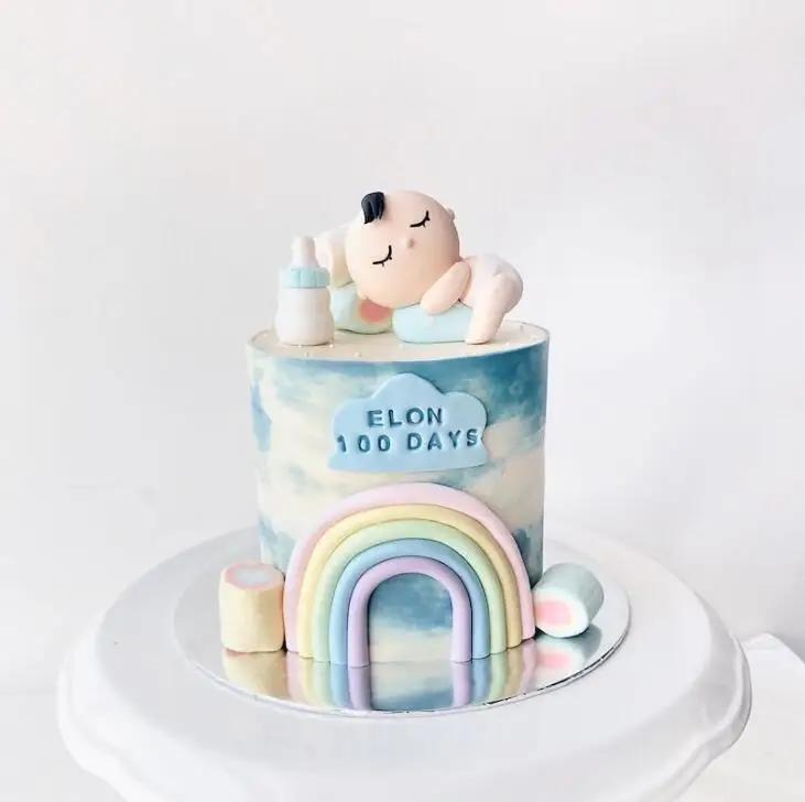 Baby Cake Topper Birthday Cake Flags baby shower one year old Birthday Party Baking Decoration Supplies