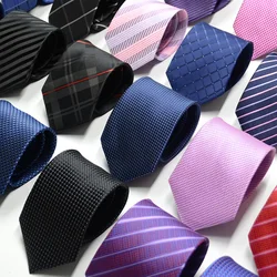 Men's Ties Solid Color Stripe Business Arrow Jacquard Tie Colorful More Style Necktie Clear Texture Formal Clothing Accessories