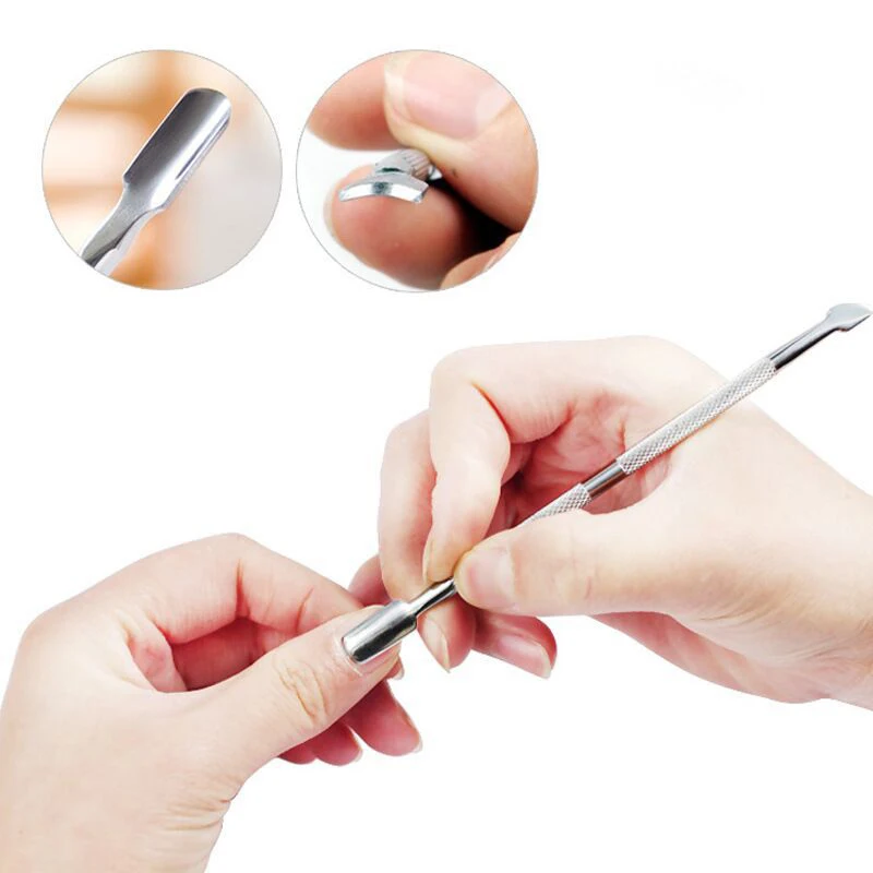 

1pc Nail Art Dead Skin Remove Nail Cuticle Spoon Pusher Scraper Remover Stainless Steel Nail Pedicure Accessories Manicure Tool