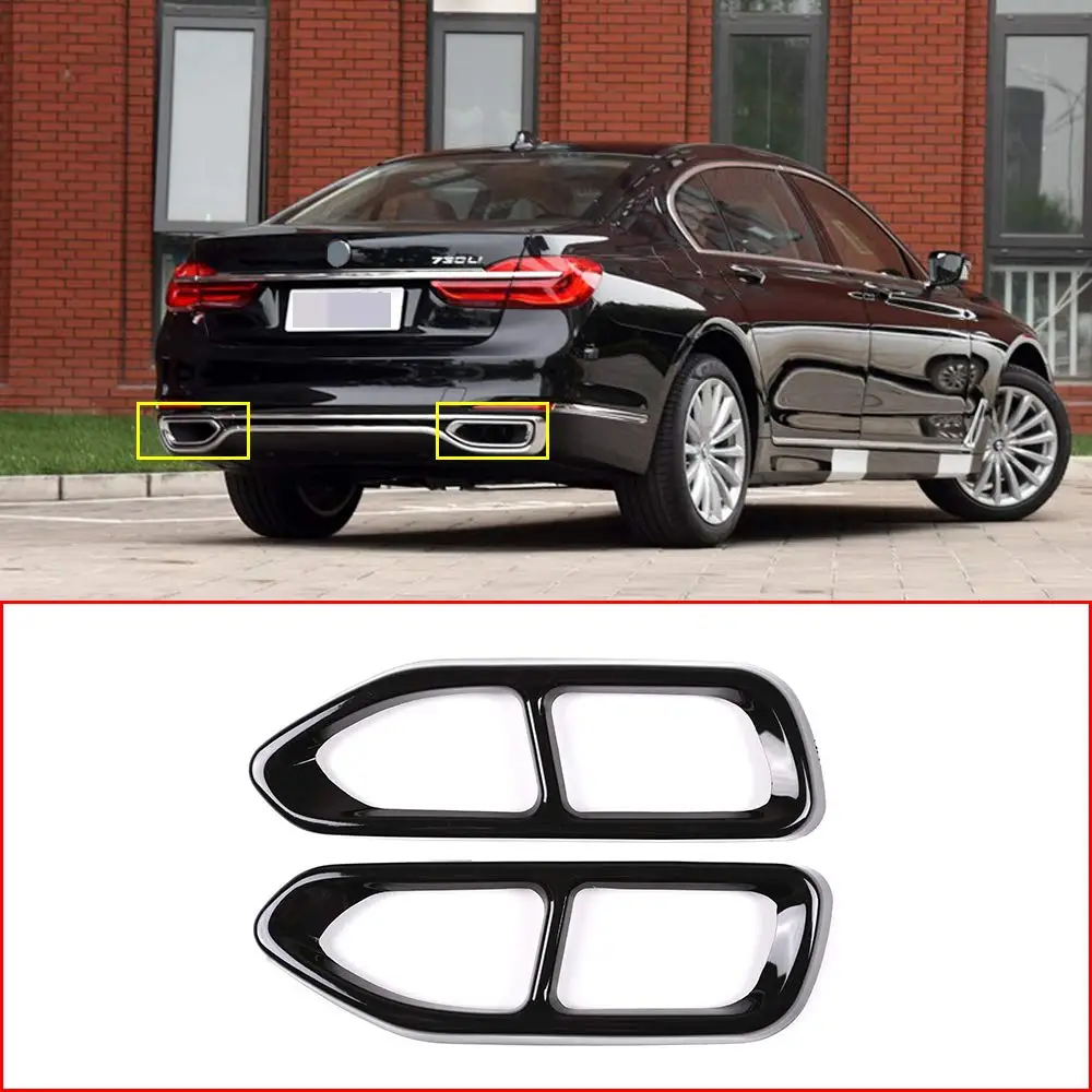 Накладка на выхлопную трубу из нержавеющей стали для BMW 7 серии G11 G12 730 740 750i 2016 2017