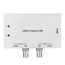 SDI до USB3.0 карта видеозахвата для потокового вещания в реальном времени поддержка аналогового стерео аудио вход карта захвата