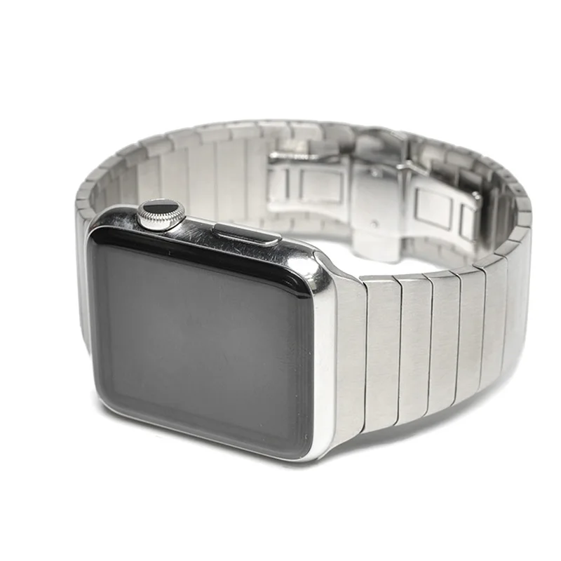Роскошный ремешок из нержавеющей стали для часов apple watch band 42 мм 38 мм браслет из звеньев для iwatch 4 полосы 44 мм 40 мм серия 3 2 1