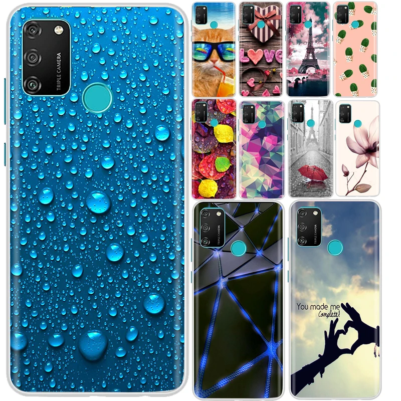 Чехол для Huawei Honor 9A MOA LX9N силиконовый мягкий ТПУ чехол телефона задней
