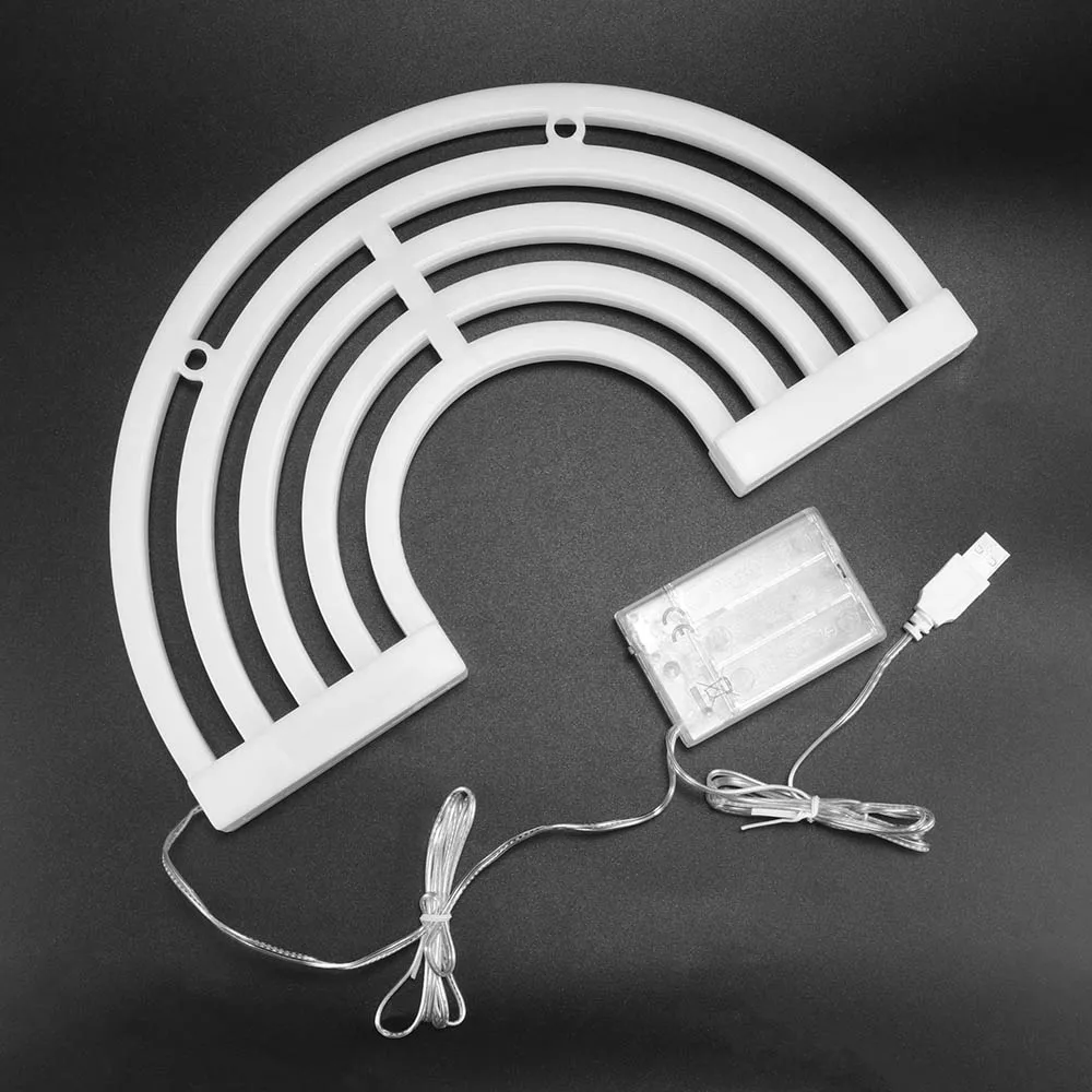Красочные проекционной лампы светодиодный Новинка Радуга USB ночной Светильник