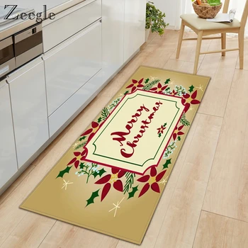 

Zeegle Christmas Carpet Anti-slip Kitchen Rug Bathroom Floor Rug Hallway Carpet Living Room Floot Mat Absorbent Bath Foot Mat